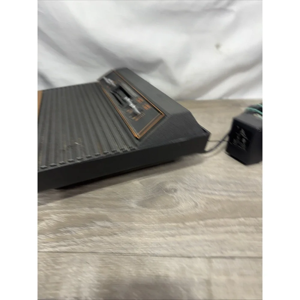 Atari 2600 4-Switch Woodgrain Console Bundle w/ 2 Joysticks, 4 Games Working